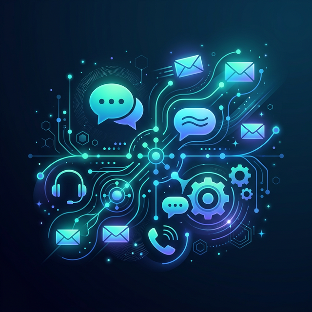 Contact Explyra&trade; — Communication and Support Illustration